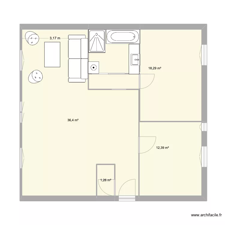 salle de bain 3. Plan de 