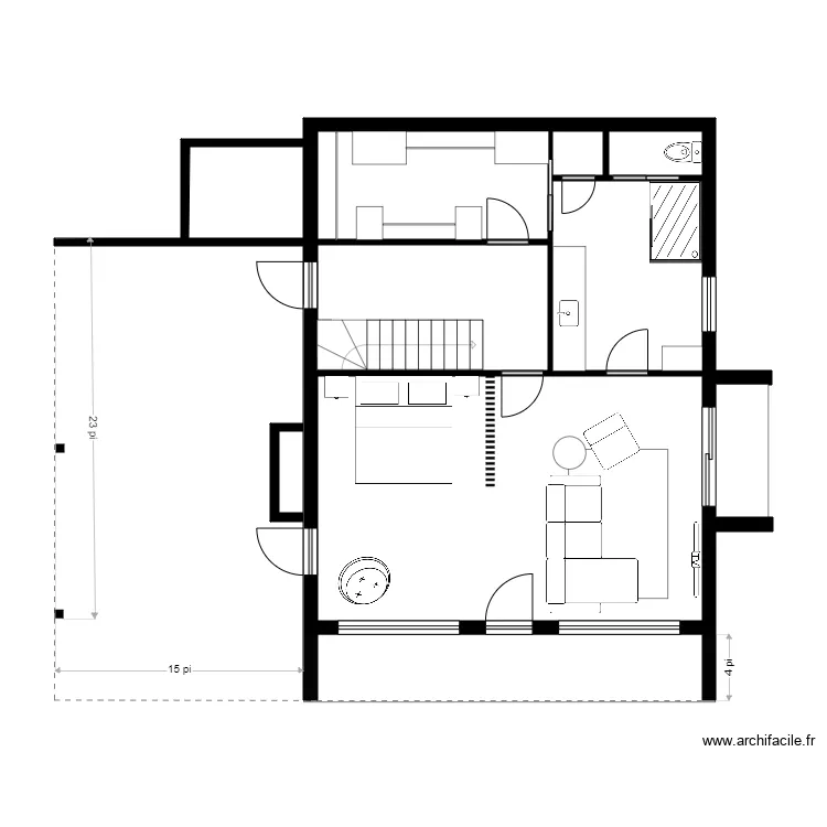 Marlene etage 2. Plan de 5  et 66 m²