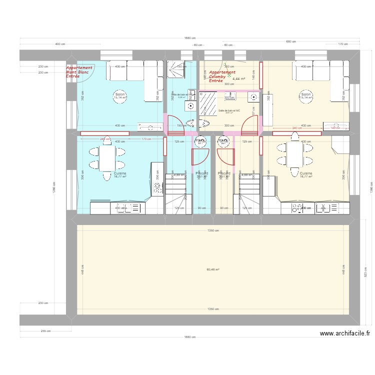 20240421 Projet Rénovation Sud Mury Maçonnerie. Plan de 25 pièces et 314 m2