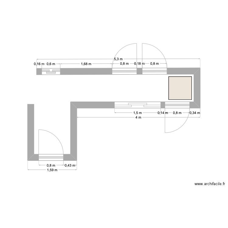 Couloir Agathe. Plan de 0 pièce et 0 m2