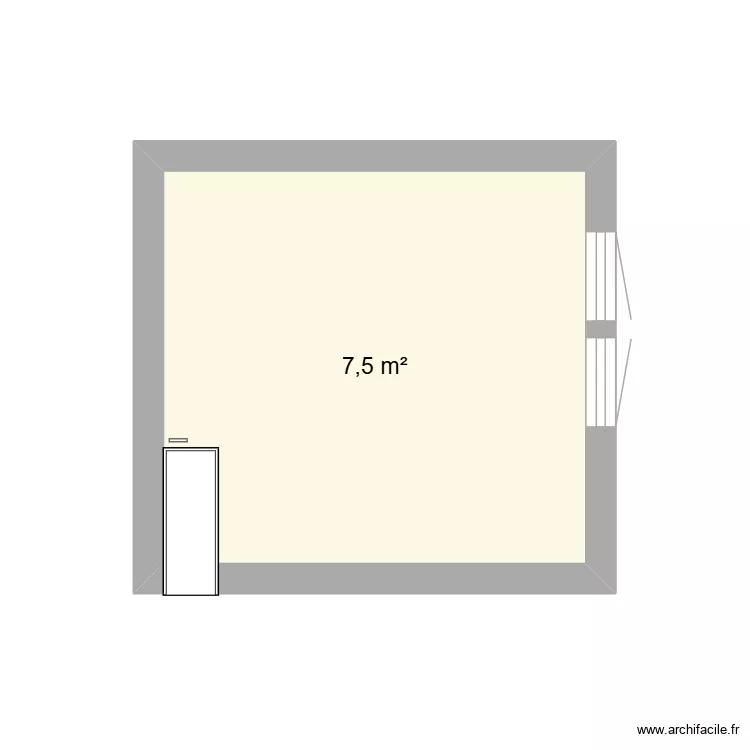 chambre. Plan de 1 Pièce et 8 m² chambre. Plan de 1 Pièce et 8 m²