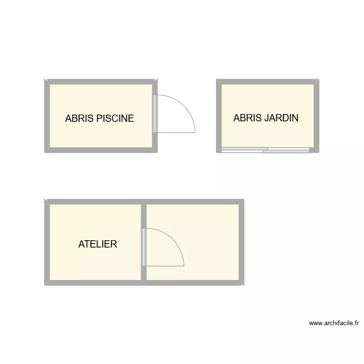 VERGNES DEHORS. Plan de 4  et 12 m²