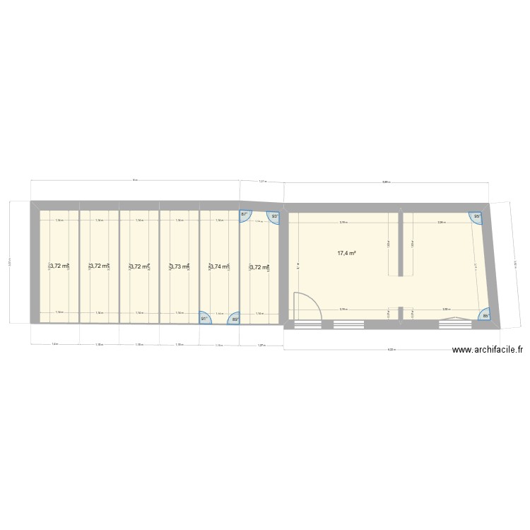 DIMARTINO CHAMPAGNOLE. Plan de 7 pièces et 40 m2