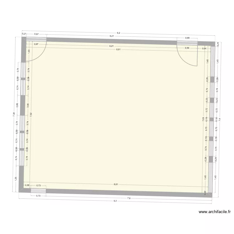 CLASSE GEMEAU 1. Plan de 1  et 62 m²
