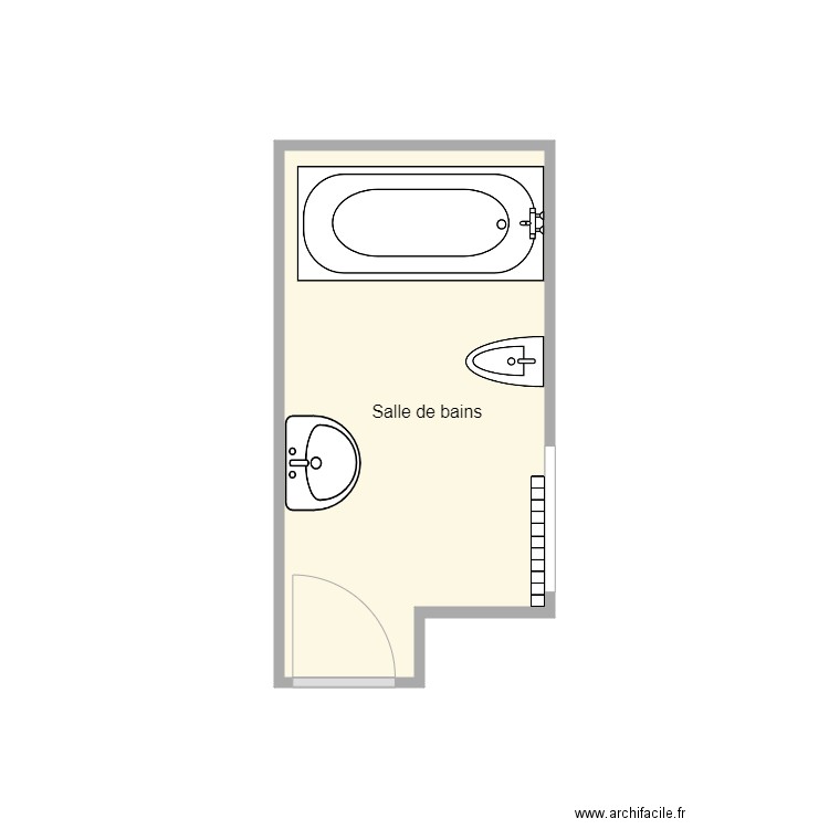 le moigne yvon. Plan de 1 pièce et 6 m2