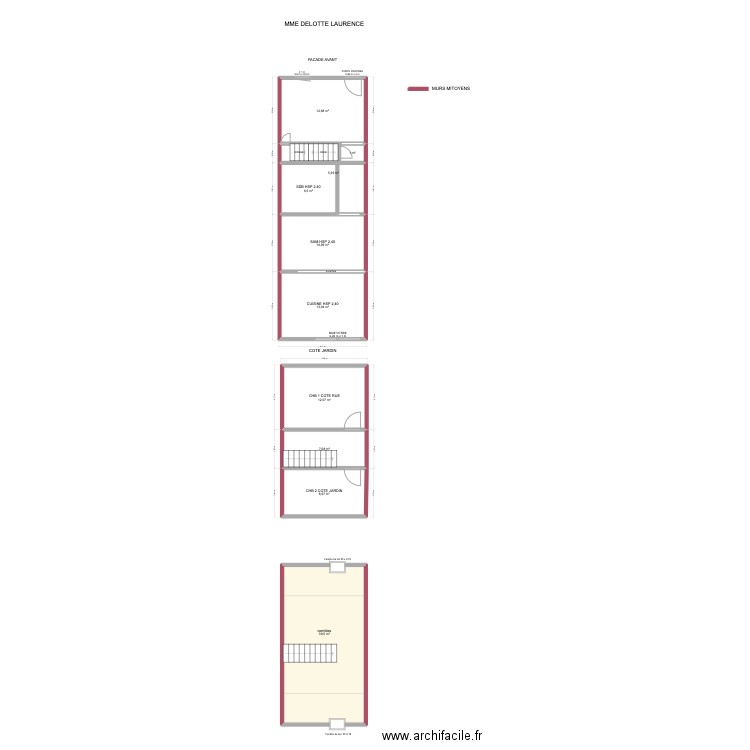 DELOTTE. Plan de 10 pièces et 108 m2