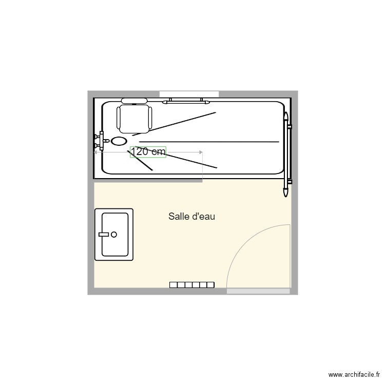 plan après Postic 2. Plan de 1 pièce et 5 m2