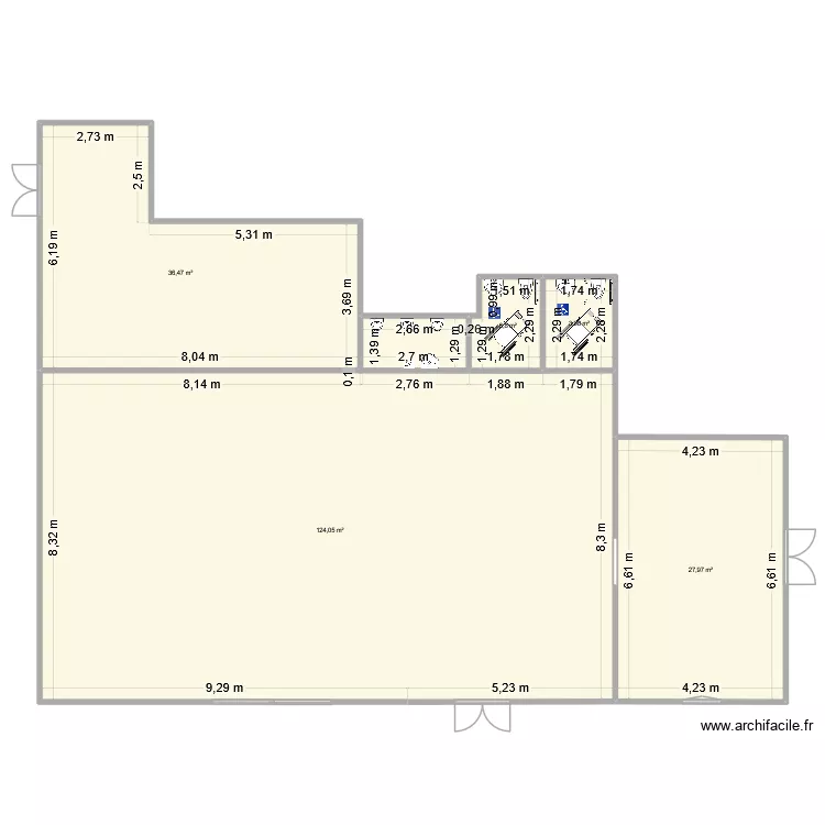 Lapsuce 2. Plan de 5  et 196 m²