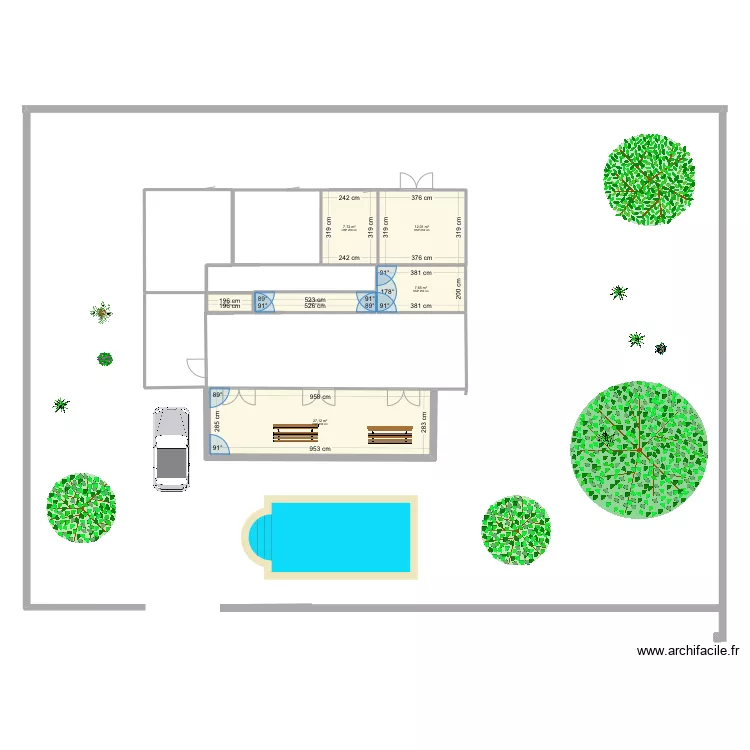 Plan d&eacute;finitif maison . Plan de 