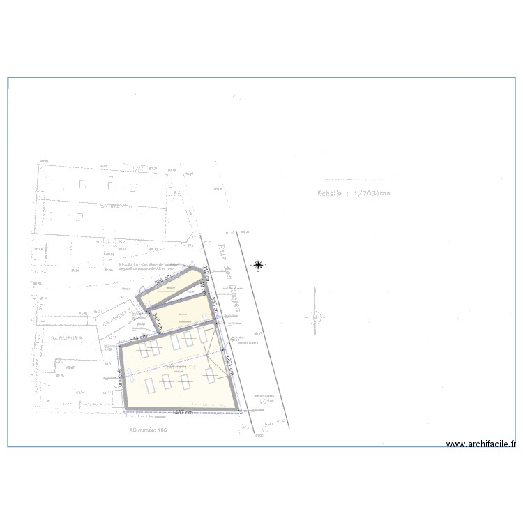 calque geometre. Plan de 4 pièces et 175 m2