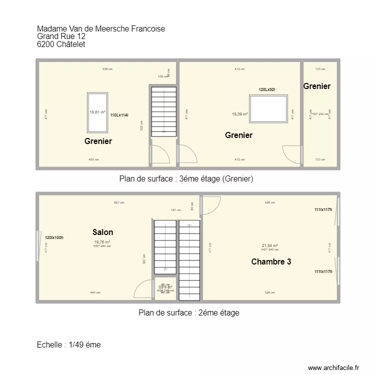 MAISON ARCHI2. Plan de 10  et 93 m²