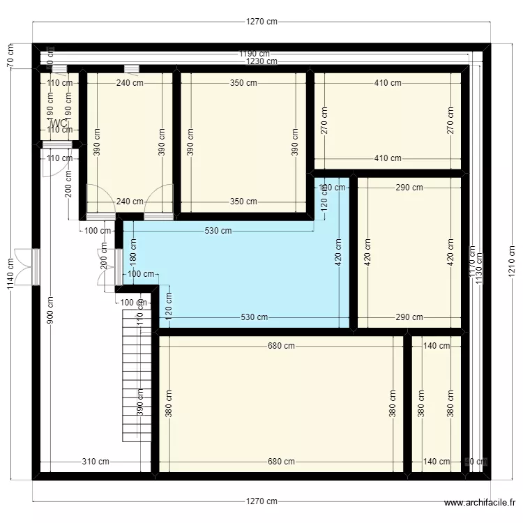 Plan de terrain 12.70mx12.10m Client 46 61 34 93 sans garage. Plan de 