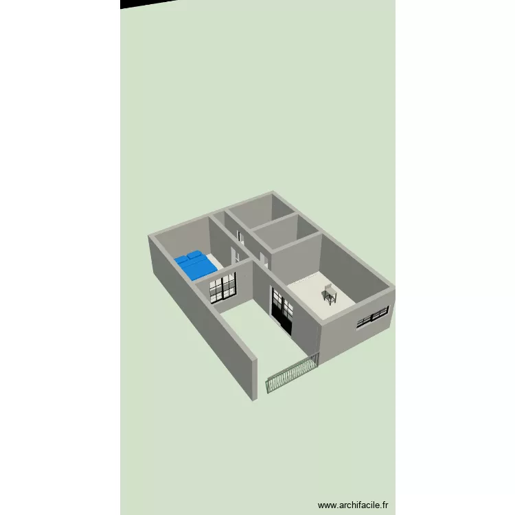 Casa HaNah01. Plan de 4 Pièces et 47 m² Casa HaNah01. Plan de 4 Pièces et 47 m²