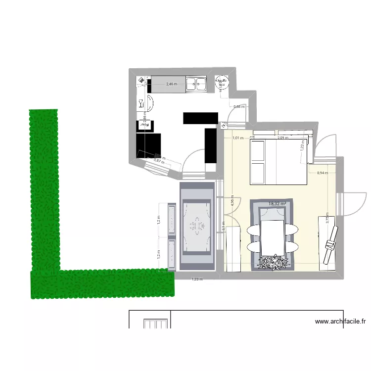 Maison thury 3. Plan de 1 et 18 m² Maison thury 3. Plan de 1 et 18 m²