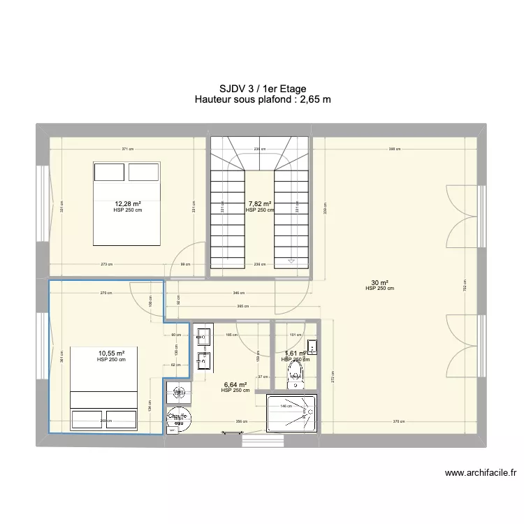 SJDV3 1 etage V1-6. Plan de 