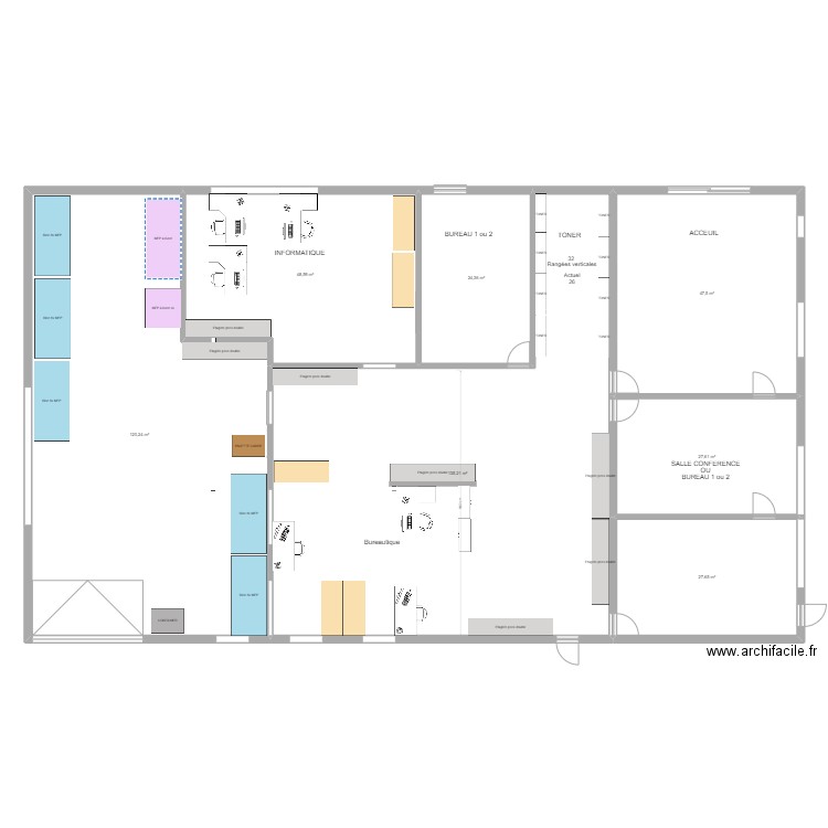 Projet STD V.4.2 partagé. Plan de 7 pièces et 431 m2