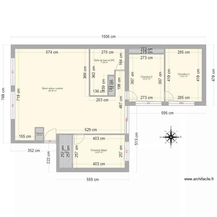 St&eacute;phanie SCS. Plan de 