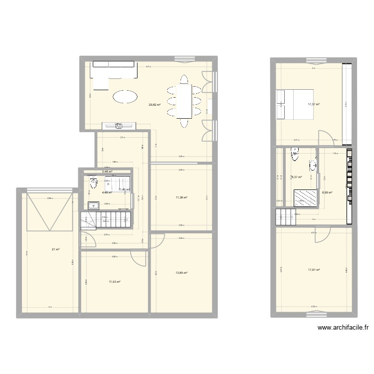 Etage. Plan de 0 pièce et 0 m2