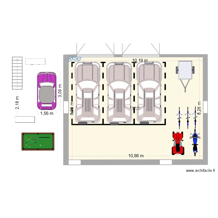 Plan maison 3. Plan de 13 pièces et 292 m2
