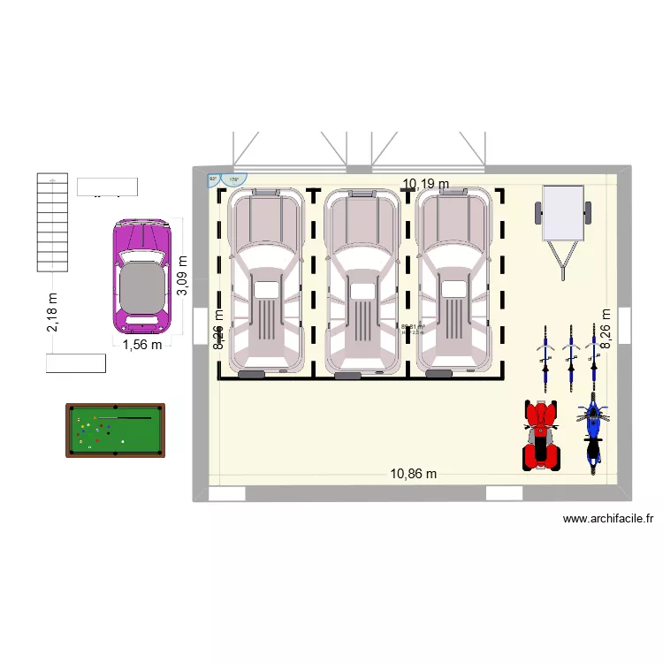 Plan maison 3. Plan de 13 pièces et 292 m²