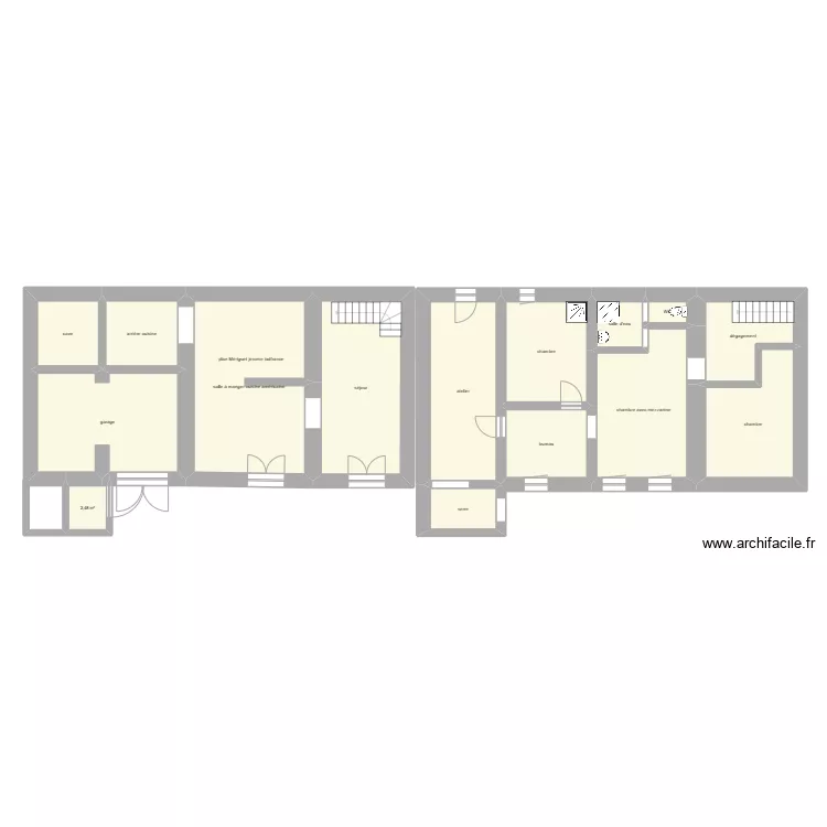 plan maison Benoit. Plan de 