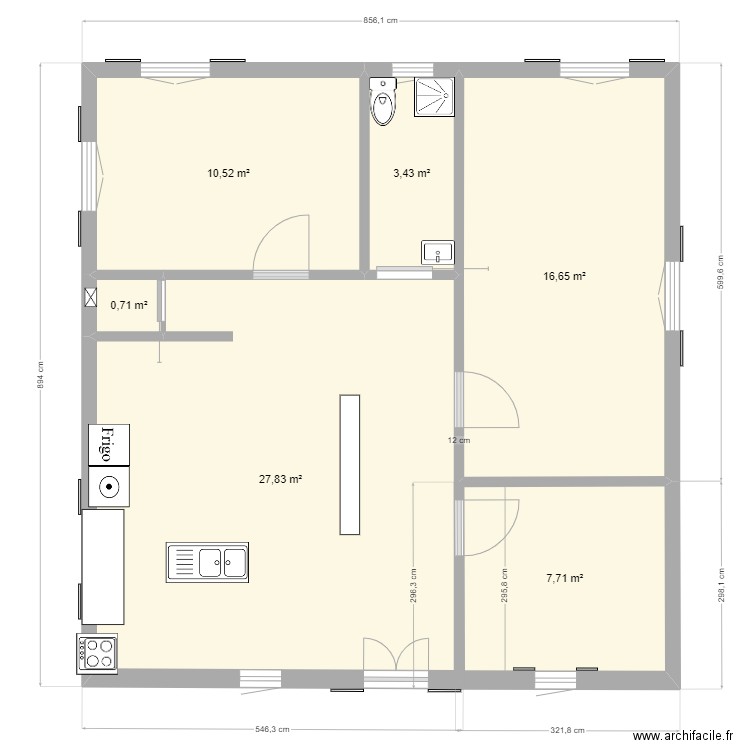 cd8. Plan de 6 pièces et 67 m2