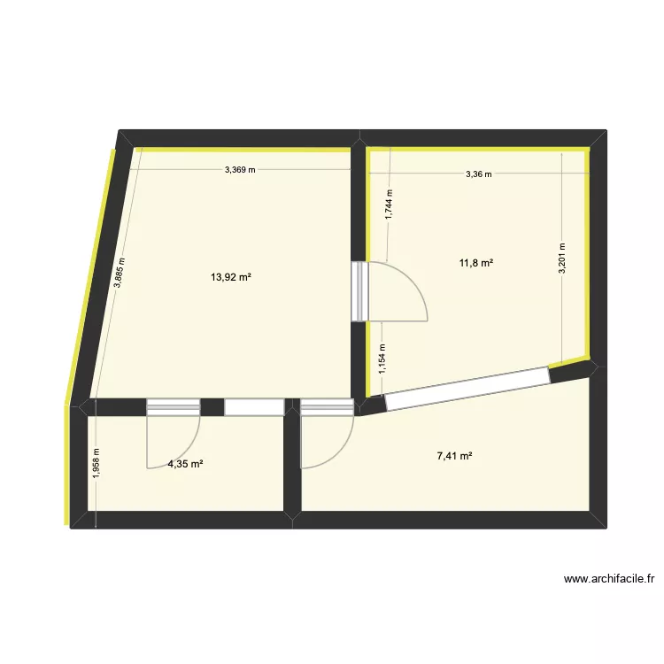 BARBE - INJ. Plan de 4  et 37 m²