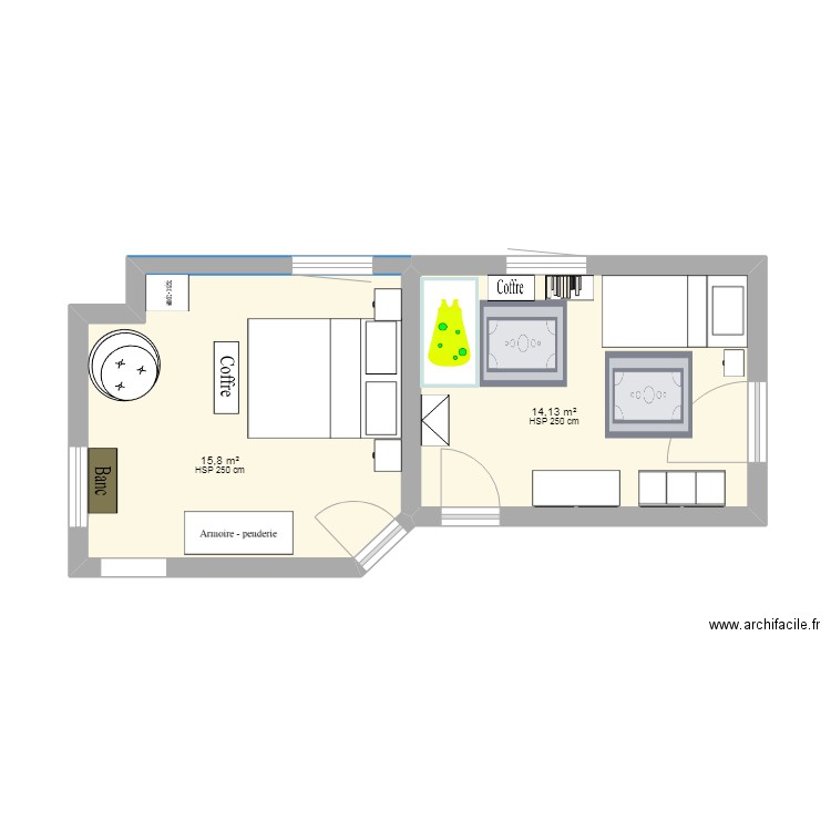 Chambre 2-v2. Plan de 0 pièce et 0 m2