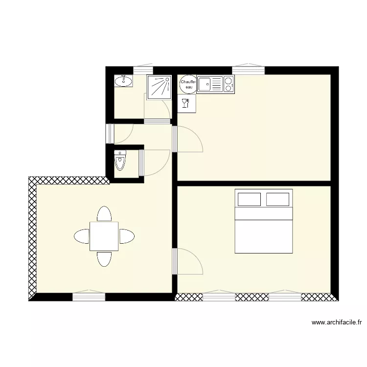 CHAUSSY B. Plan de 5  et 51 m²