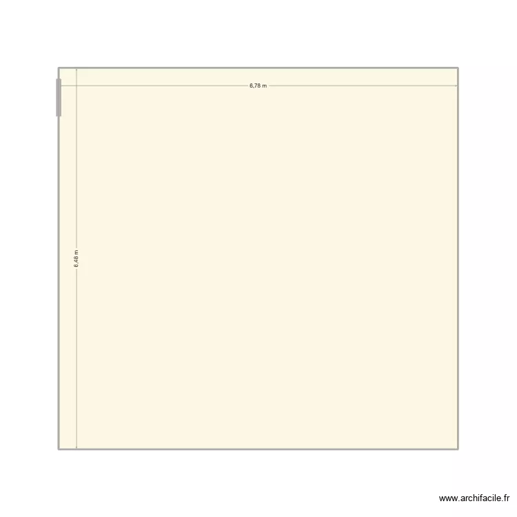 futur bureau. Plan de 1  et 44 m²