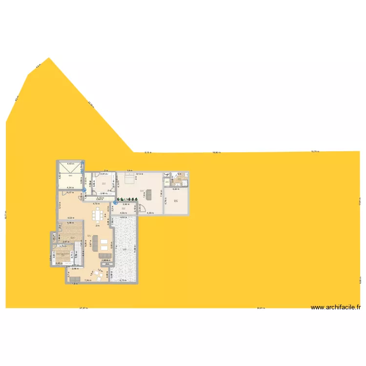 RDC ROBICHONS NEW V4. Plan de 15 Pièces et 324 m²