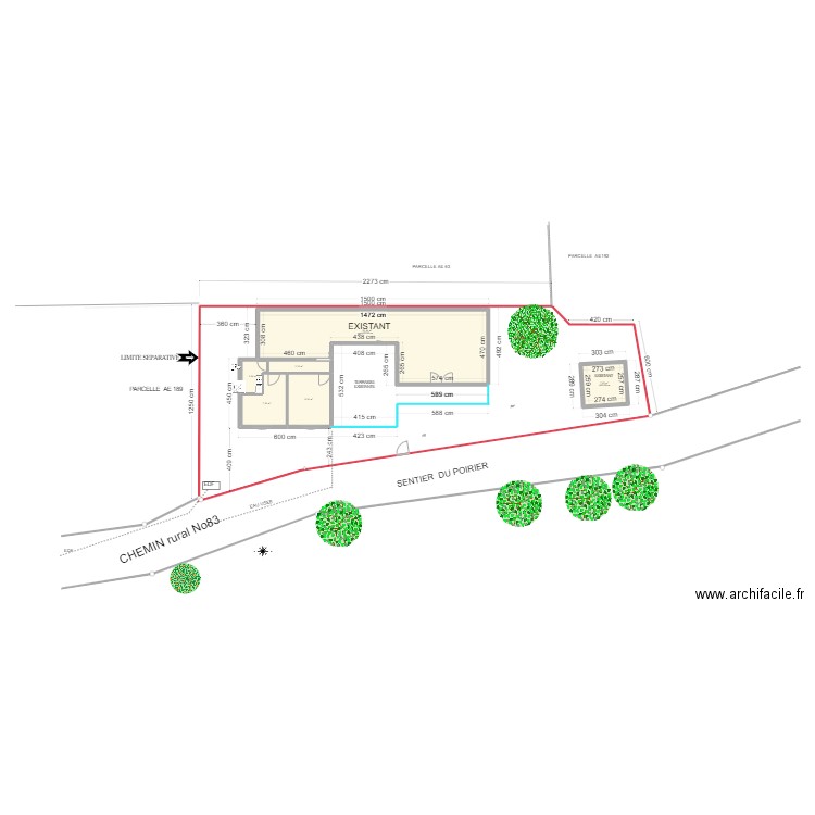 ALEX. Plan de 6 pièces et 81 m2