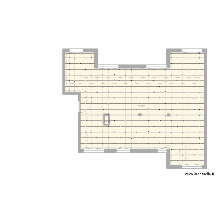 plafond. Plan de 0 pièce et 0 m2