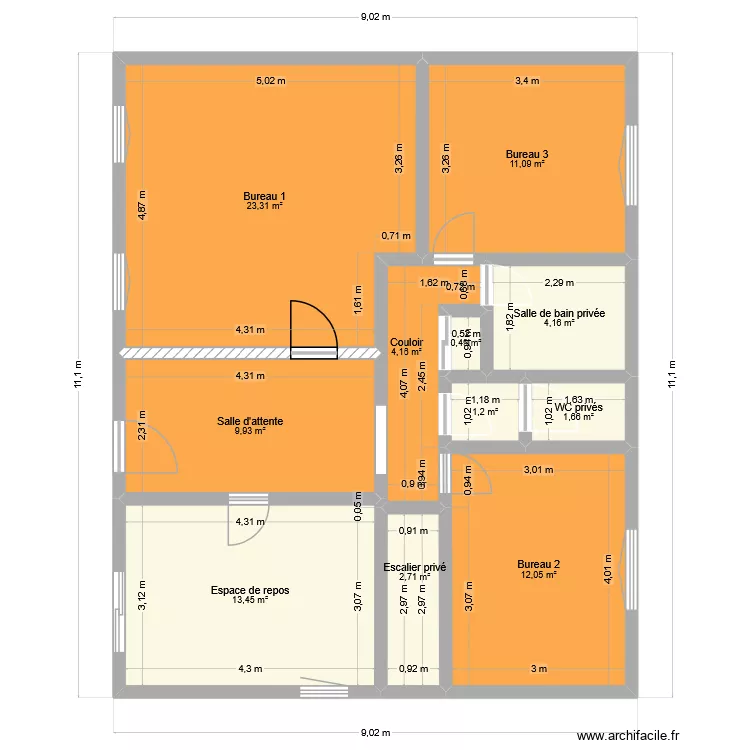 sci sabin 1 version 05072026. Plan de 11  et 84 m²