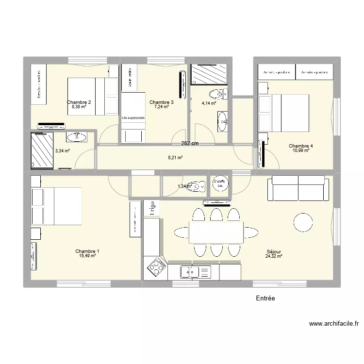 5 Voile 1er &eacute;tage. Plan de 