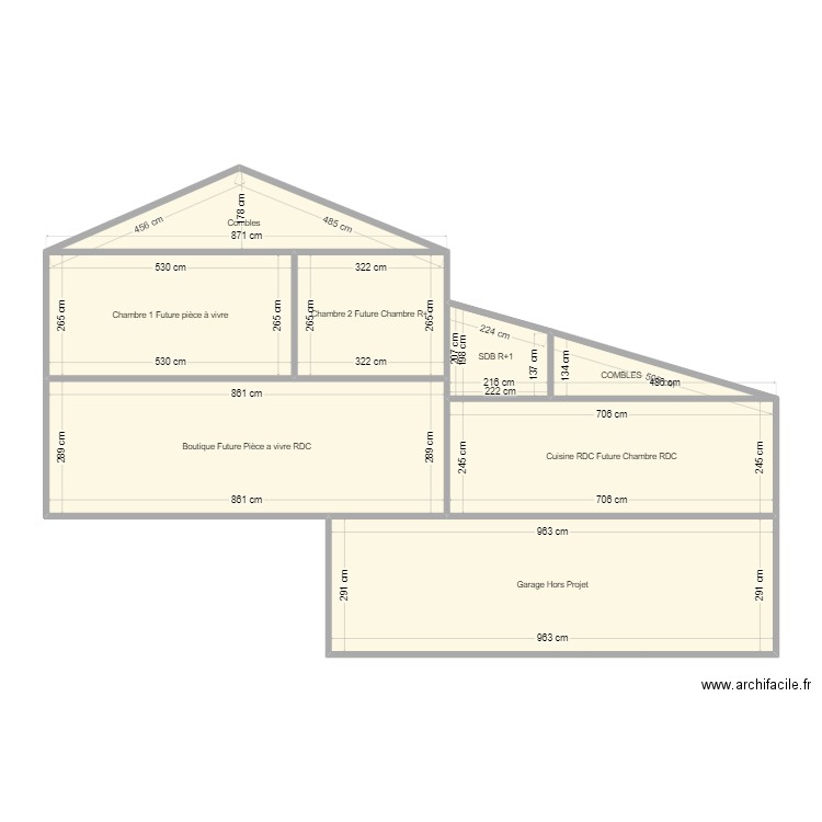 Coupe. Plan de 0 pièce et 0 m2