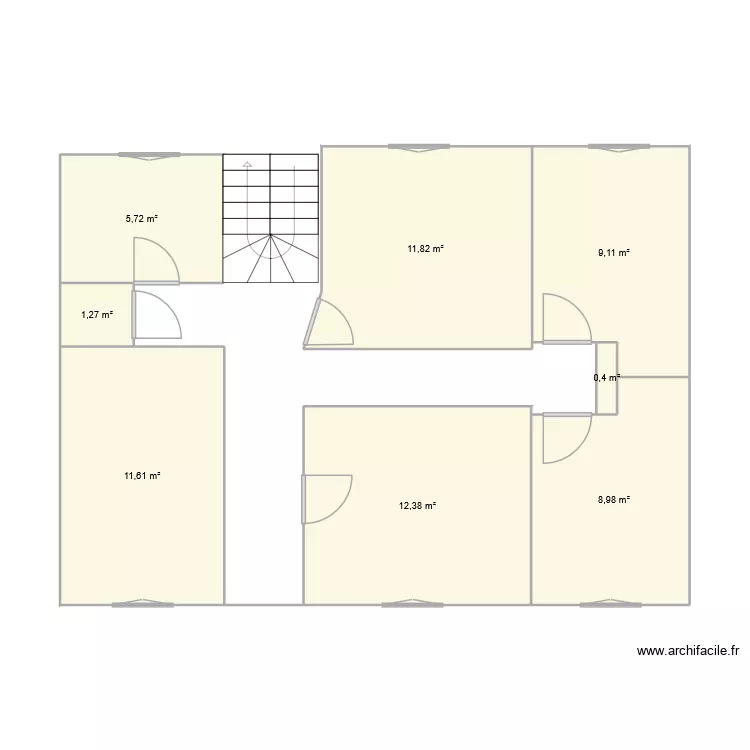 R 1ER. Plan de 8  et 61 m²