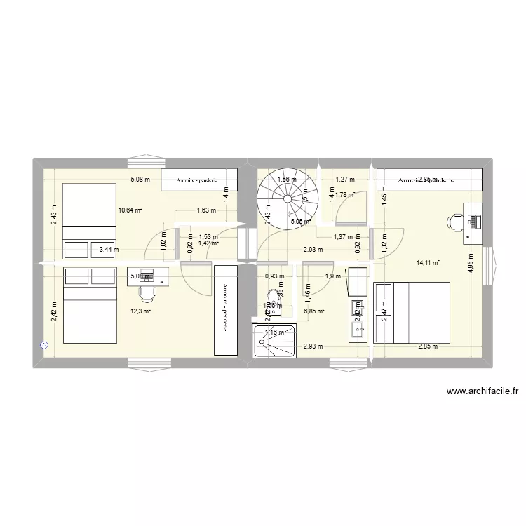 marie sainte. Plan de 