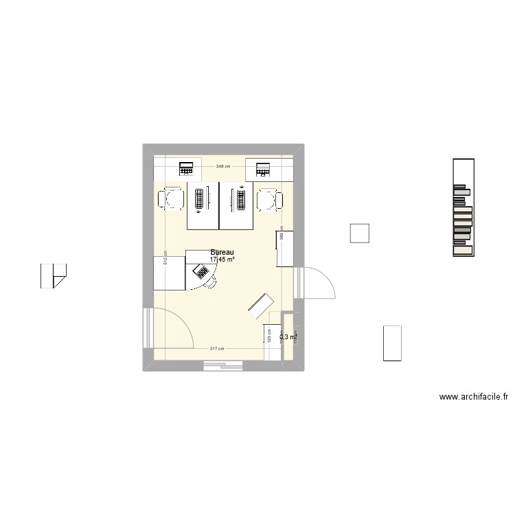 Bureau CSE 2. Plan de 0 pièce et 0 m2