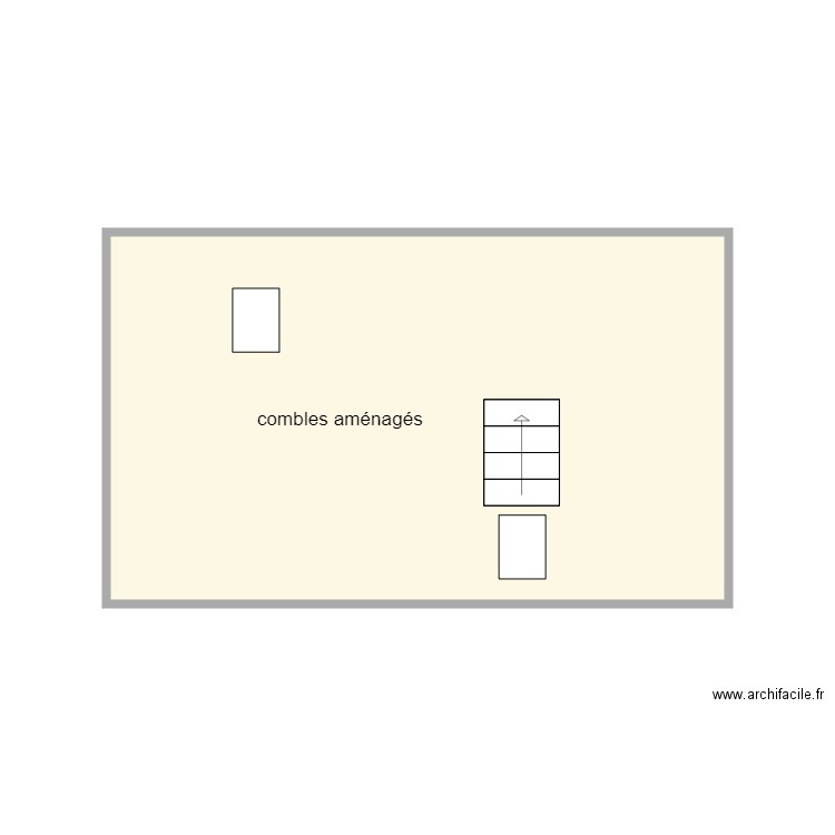 plan 2ème étage. Plan de 1 pièce et 20 m2