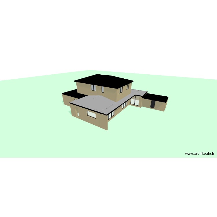Plan maison neuve n°2. Plan de 19 pièces et 192 m2