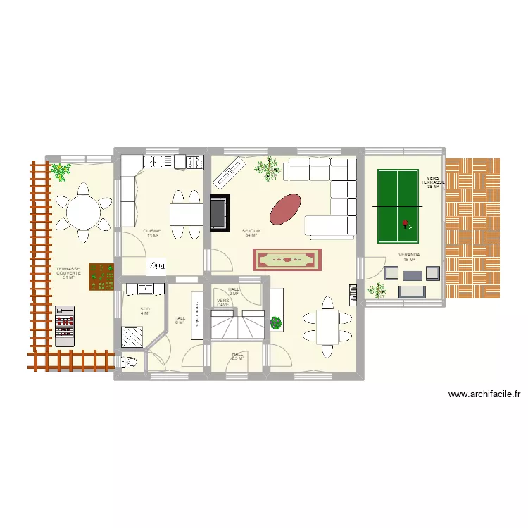 RDC VITRIVAL. Plan de 10  et 96 m²