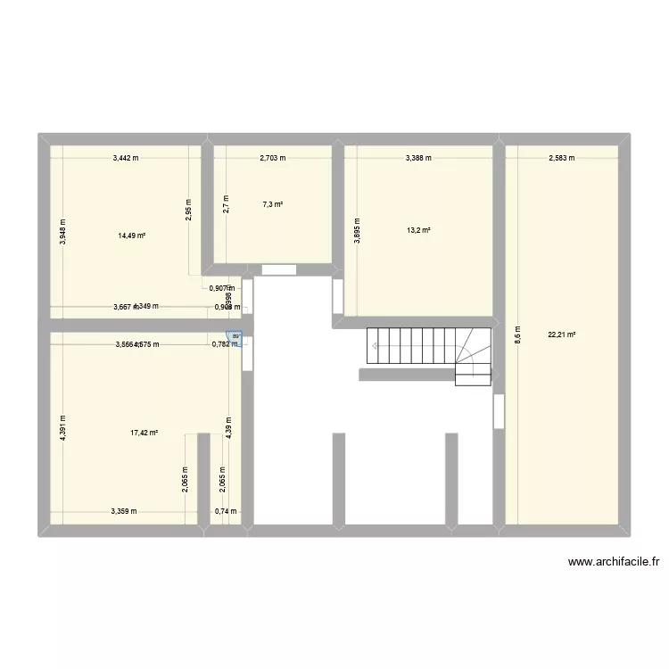 etage. Plan de 5 et 75 m² etage. Plan de 5 et 75 m²