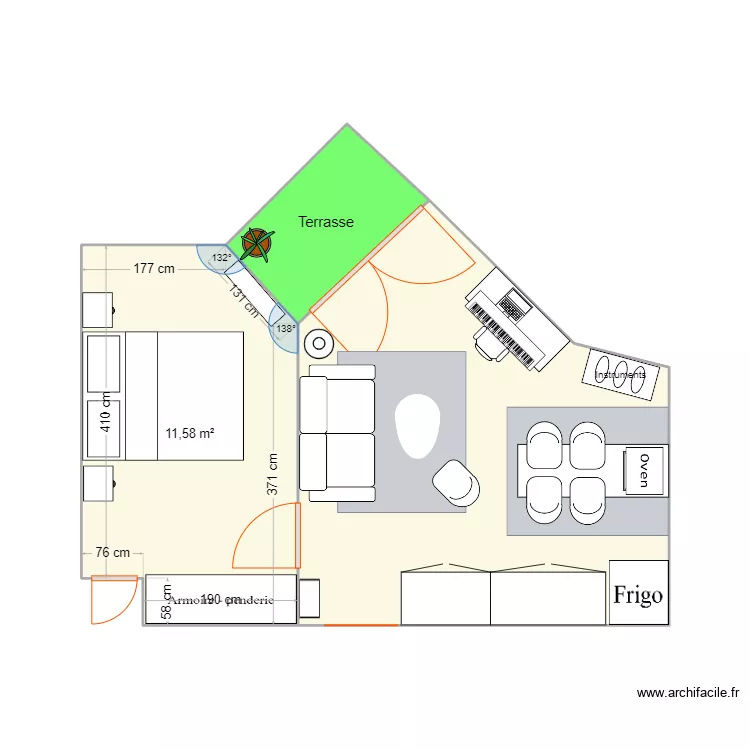 Appart Villeurbanne. Plan de 