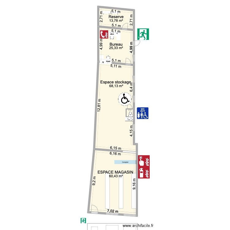 erp VIEUX THANN. Plan de 5 pièces et 169 m2