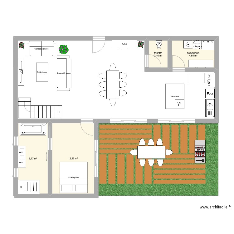 maison teddy nana. Plan de 4 pièces et 28 m2