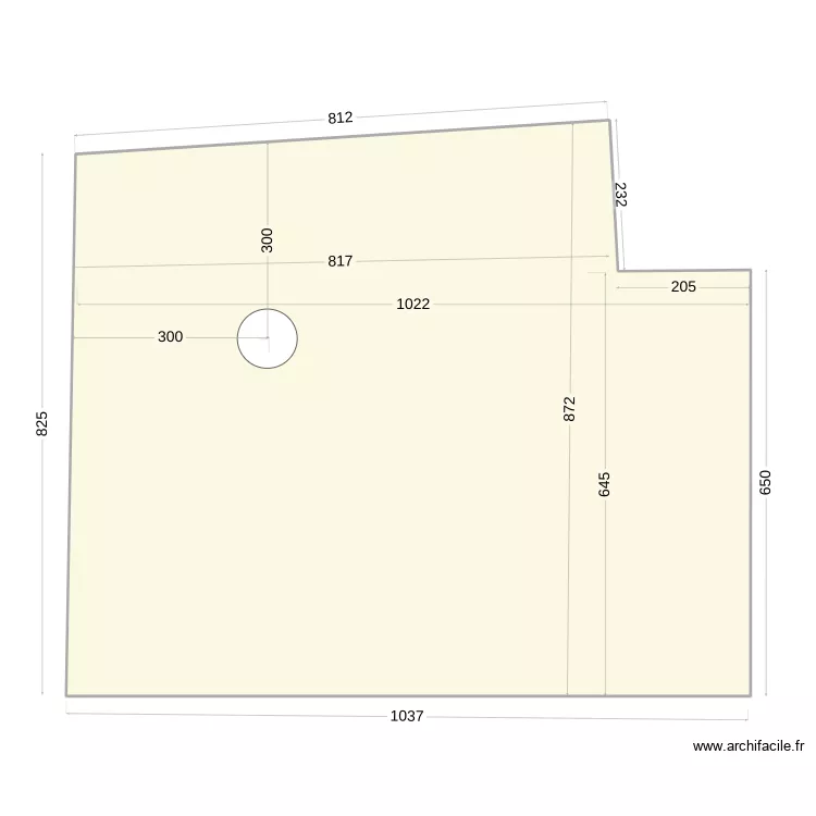 bac de douche. Plan de 