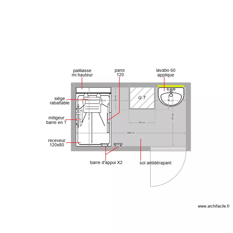 moustire. Plan de 2 et 3 m² moustire. Plan de 2 et 3 m²