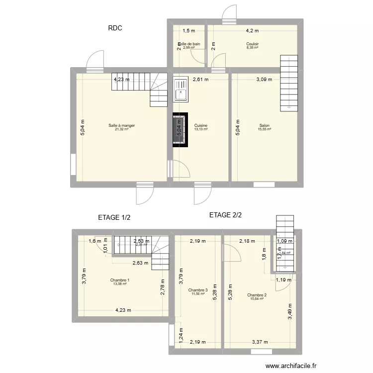 ST JEAN DE SAVIGNY. Plan de 