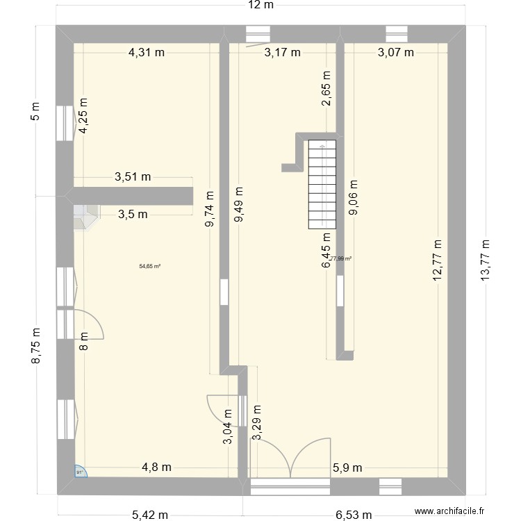 LA FONDERIE ACTUELLE. Plan de 2 pièces et 133 m2